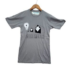 Radiohead T-Shirt Official WASTE White Arrow Grey Stanley Donwood Men's XS NEW